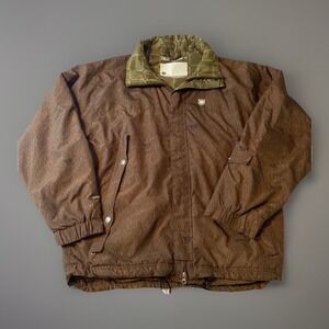 Forum Snowboards Vintage Tech Shell Jacket Mens M Brown Y2K Snow Skate